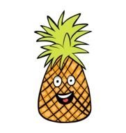 Clip Art Thankgiving Happy Pineapple Fruit