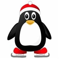 Cute Cartoon Penguin Skating