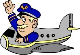 picture of a pilot in an airplane