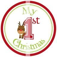 DIY Printable My First Christmas 2 Iron On Transfer Digital Image
