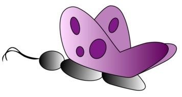 cute purple butterfly drawing