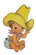 vintage picture of a little cowboy