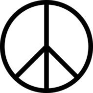 black round peace symbol