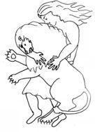 clipart of the Samson Bible Story