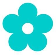 Clipartistnet raquo Clip Art Retro Flower Robin Egg Blue Peace Easter
