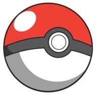 Pokemon Pokeball on the black background