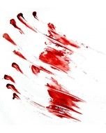 smeared blood from hands