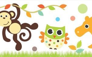 Baby Safari Clip Art Borders drawing