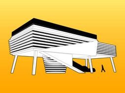Modern House as a graphic illustration