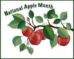 National Apple Month Clip Art
