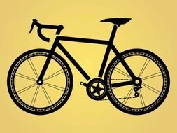 Bicycle Silhouette Illustration drawing