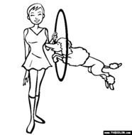 Circus Dog Coloring Page
