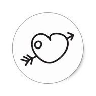 Black And White Love Heart With Arrow