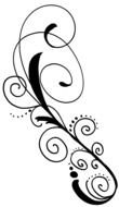 black ornate pattern as a graphic illustration