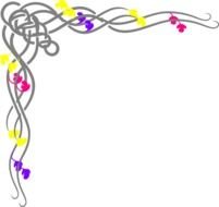 Purple Flower Vines Clip Art N5