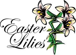 easter pattern with lilies