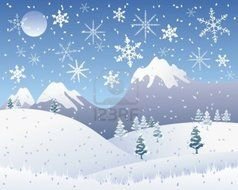 clipart of the Snow Scene