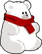 Beautiful,colorful and cute Christmas Teddy Bear clipart