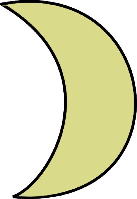 painted pale half of the moon