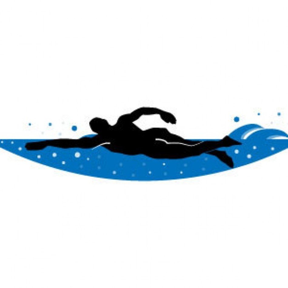 Swimmer Silhouette Clip Art N4