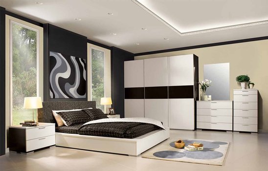 interior of a modern bedroom as a picture for clipart