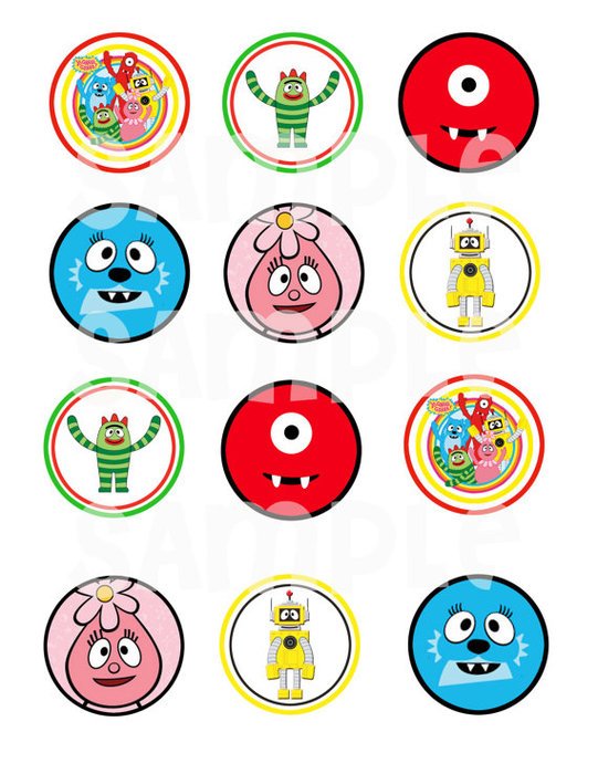 Yo Gabba Cupcake Toppers Printable