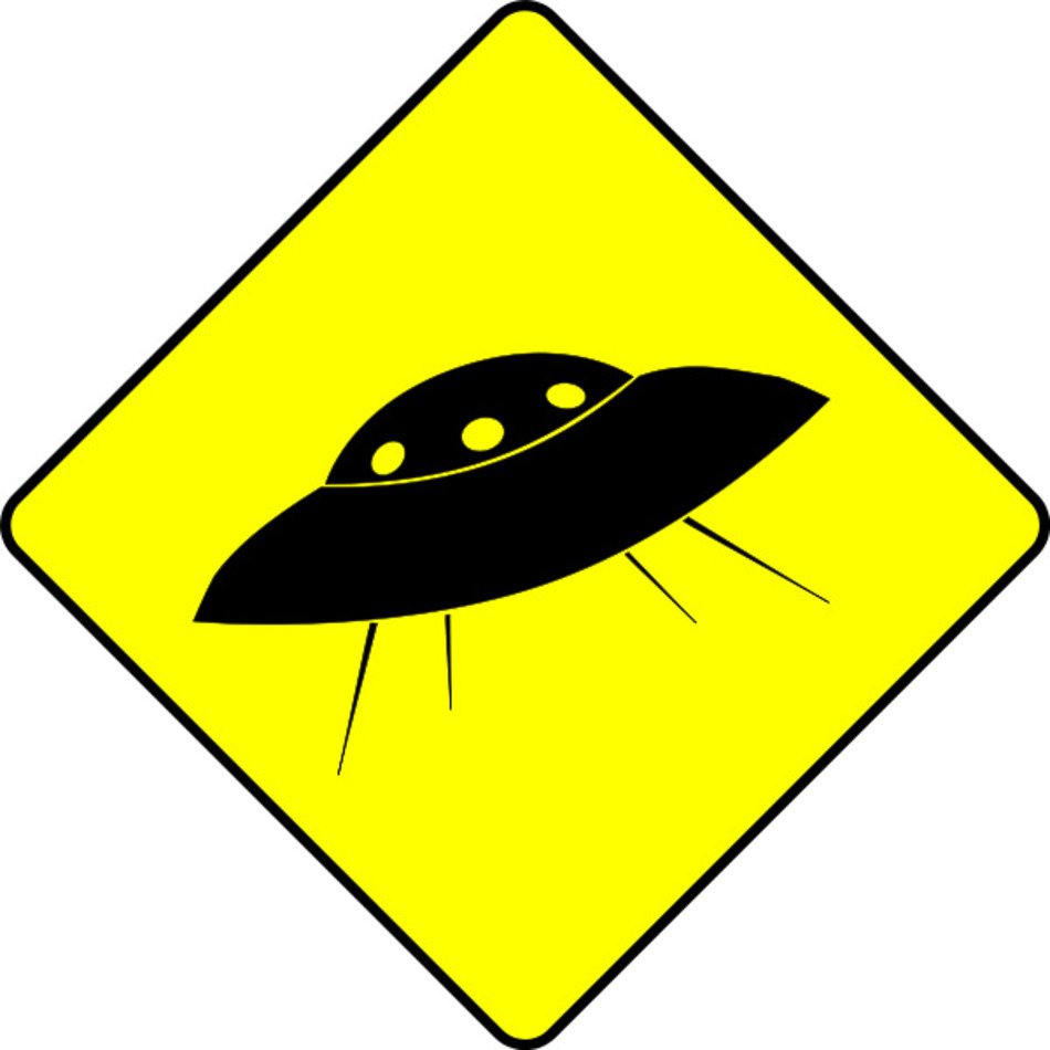 UFO Clip Art Sign