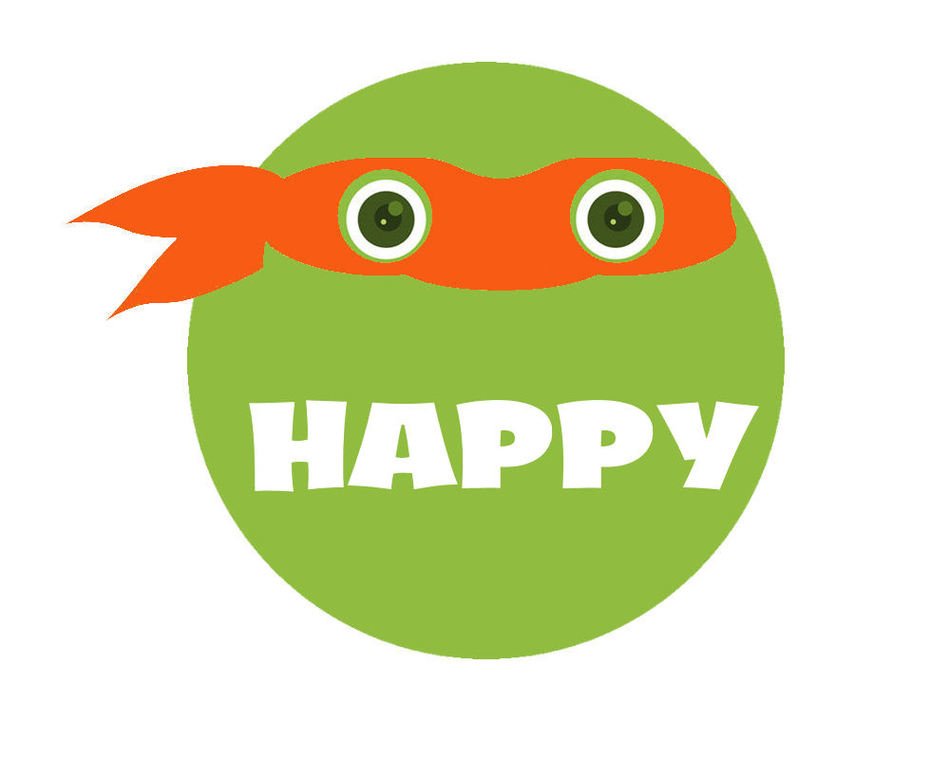 ninja turtle head on white background