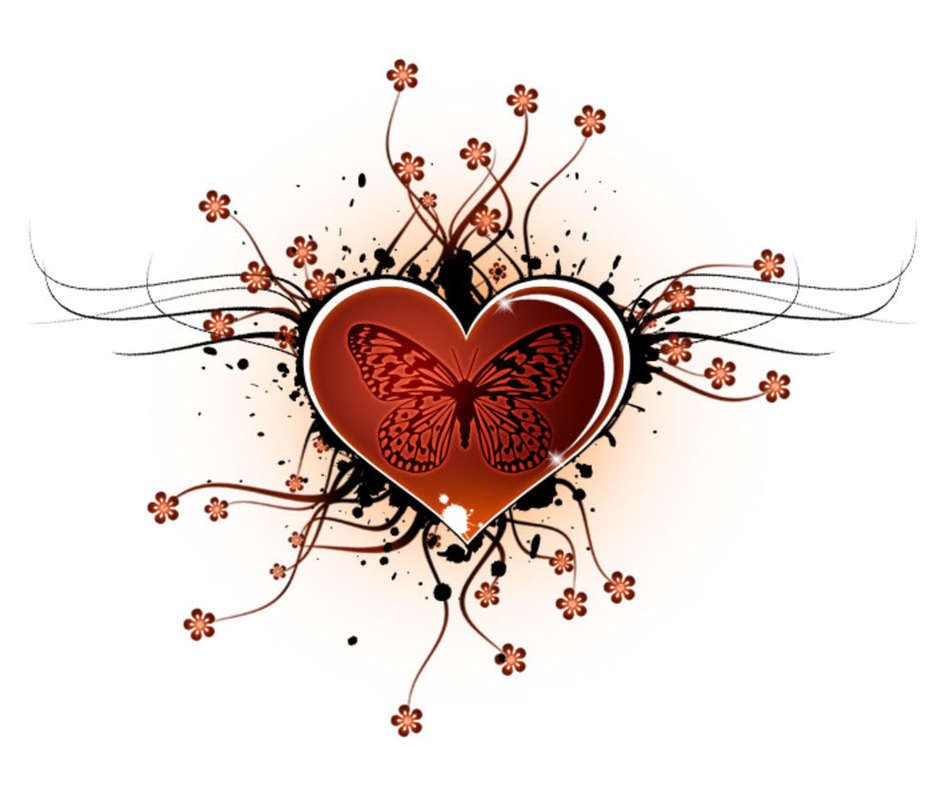 butterfly in the heart as a picture for clipart