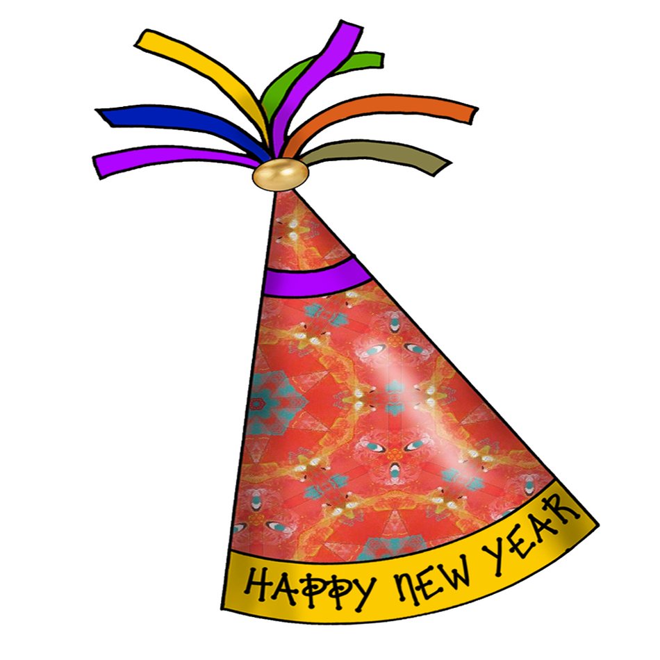 caps for the new year as a picture for the clipart