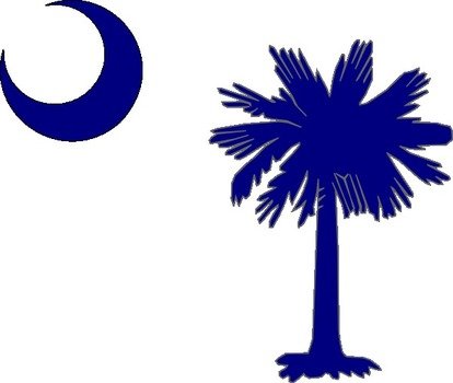 South Carolina Palmetto Tree And Moon N7