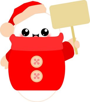 Snowman With Sign