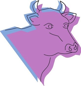 Cow Head Clip Art N23
