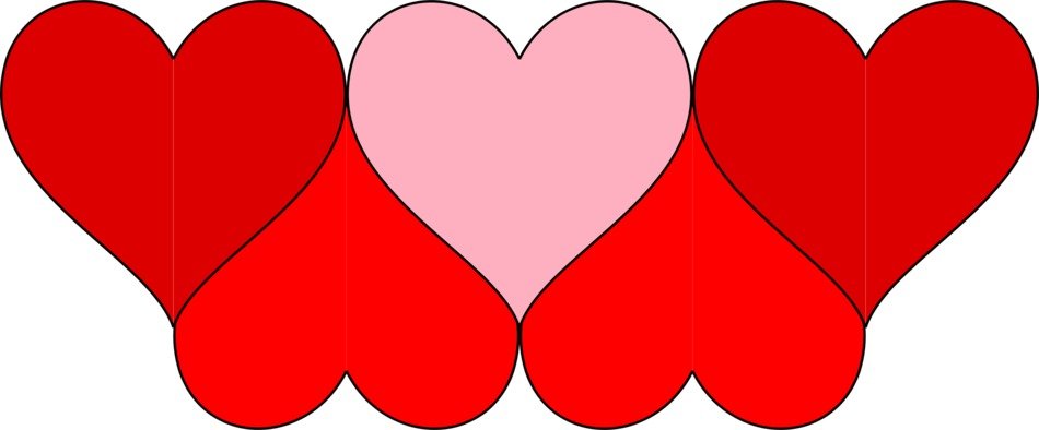 Hearts as a picture for clipart