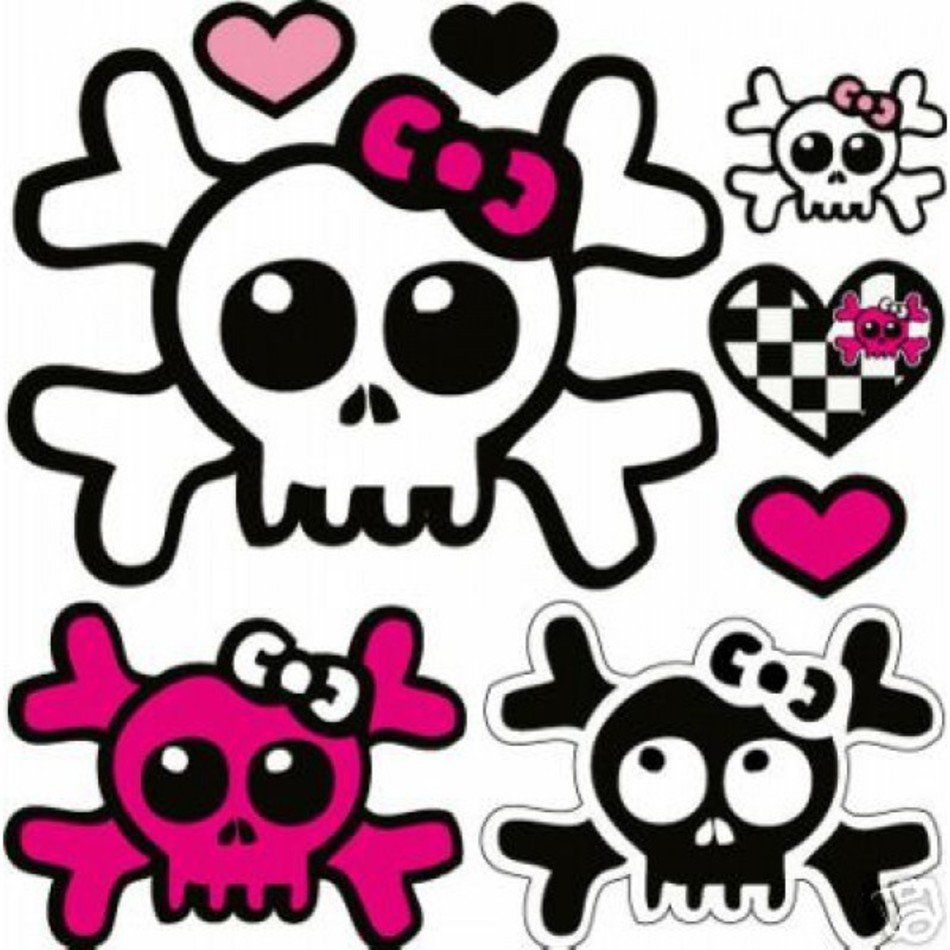 Emo Hearts And Skulls N2