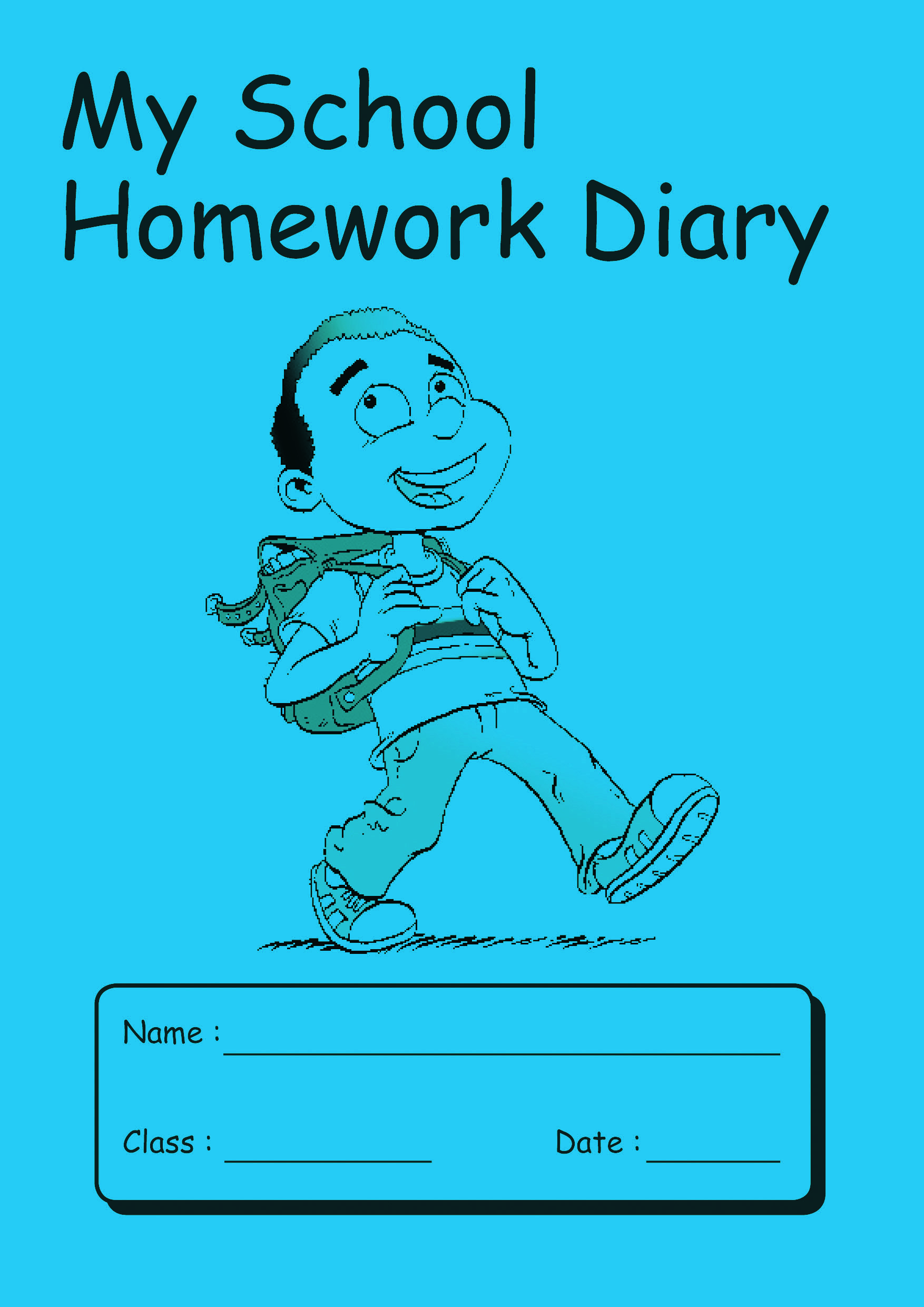 homework diary clipart