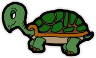 small green Turtle Clip Art drawing