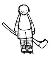 Hockey Black And White drawing