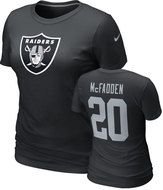 McFadden 20 Womens Black Nike Oakland Raiders Name Number T Shirt