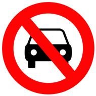 No Cars Allowed Signs N2