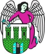 Angel Holding Key Vector Clip Art
