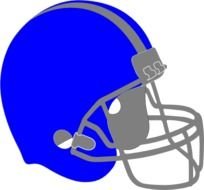 Blue Football Helmet Clip Art N14