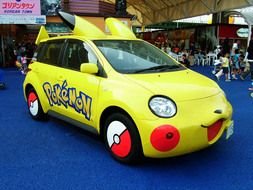 Pikachu pokemon, design of Car