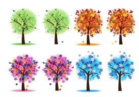 Winter Spring Summer Fall Clip Art N2