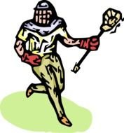drawing of a man in lacrosse