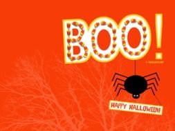 Happy Halloween boo drawing