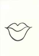 Black And White Lips clipart
