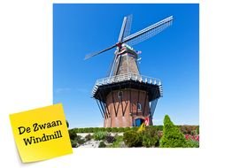 mill on an island in holland