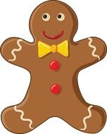 Gingerbread Man as a graphic illustration