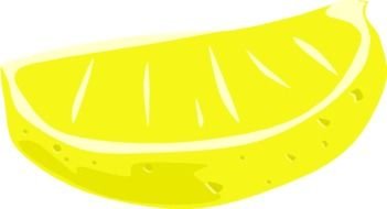 fresh yellow Lemon Slice drawing